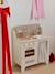 Wooden kitchen with FSC100® wooden accessories ecru+rose+sage green 