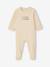Pack of 3 Organic Cotton Sleepsuits for Babies beige+ecru+sage green 