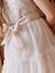Girl's Christmas dress with sequins and tulle ecru 