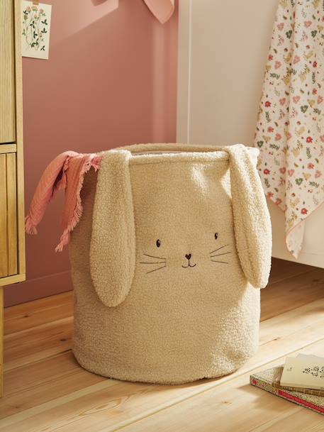 Rabbit Storage Basket in Sherpa sandy beige 
