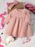 Baby girl dress, band for head accessories for hair, tights and Christmas gift box set rosy 