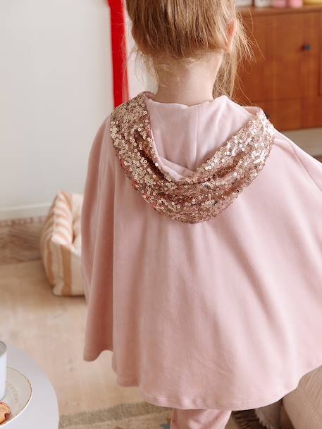Pyjamas with Sequinned Cape for Girls rosy 