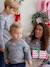 Baby Christmas jacquard jumper from the family capsule collection marl grey 