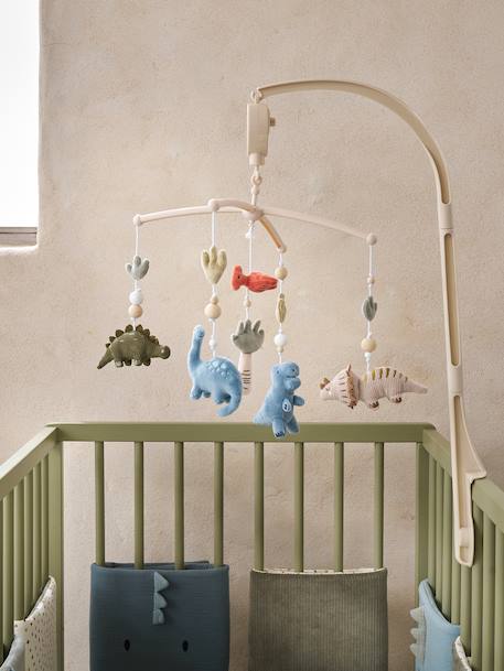 Musical dinosaur mobile MINISAURUS beige 