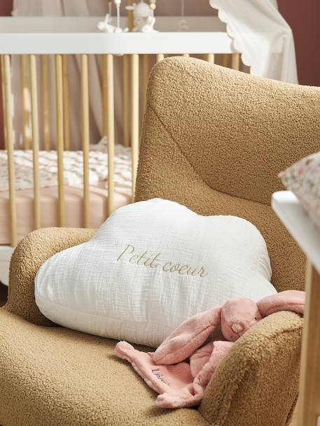 Cloud Cushion in Cotton Gauze cinnamon+ecru+grey blue+rosy 