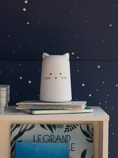 Cat night light white 