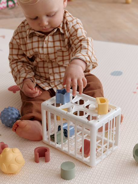 Shape sorter with elastic bands white 