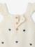 Newborn set with girl's dungaree and band for head accessories for hair ecru 