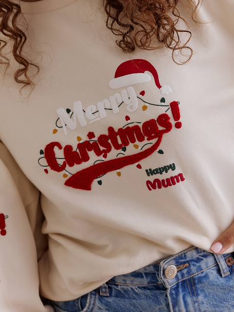 Christmas family capsule women's sweatshirt vanilla 