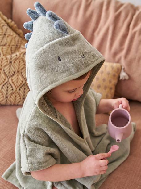 Bathing Poncho for Babies, Animal apricot+beige+ochre+olive+pale pink 