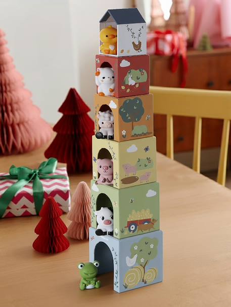 Cube Tower with Finger Puppets green 