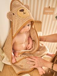 Bedding & Decor-Bath cape + PETIT OURS wash mitt, with recycled cotton 