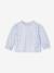 Blouse in Broderie Anglaise for Babies sky blue+sweet pink+white 