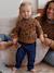 Leopard chambray baby jumper brown 