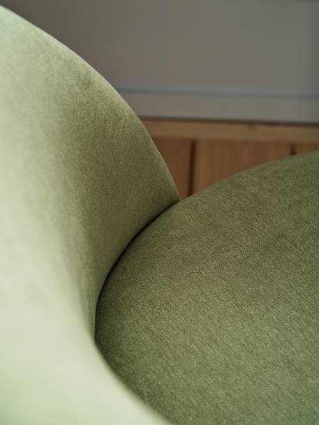 Child's chair in mottled fabric green+rose 