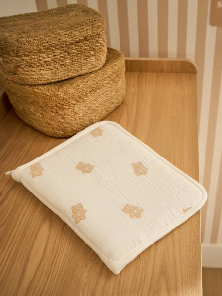 Health Record Cover in Cotton Gauze ecru 