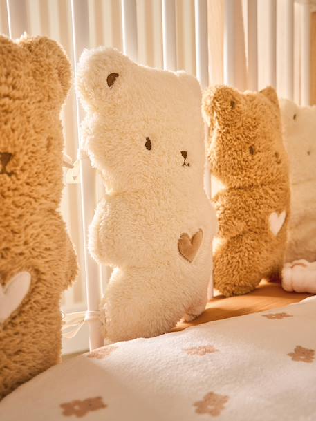Cot bumper/ Playpen bumper cushions, LITTLE BEAR vanilla 