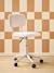 Velour Desk Chair with Castors for Children ecru+green+rose 