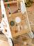 Baby Walker in FSC®100% Wood with Brakes, GREEN FOREST red+wood+yellow 