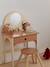 Dressing table + stool with FSC100® wooden accessories caramel 