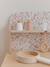 Wooden kitchen with FSC100® wooden accessories ecru+rose+sage green 