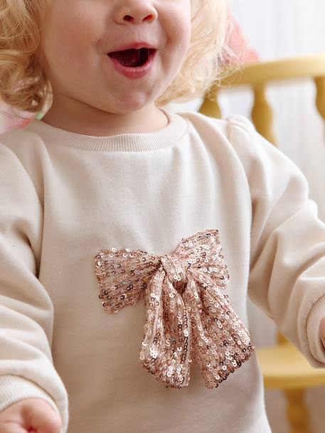 Christmas Set for Baby Girls: Sequinned Sweatshirt & Shorts gold 