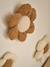 Set of 3 velvet flowers beige 