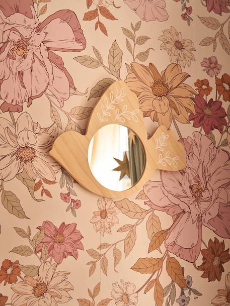Wooden Bird Mirror wood 