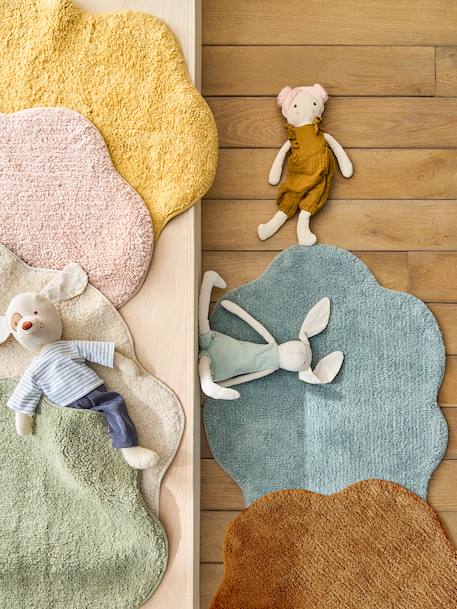 Towelling Cloud Rug cinnamon+ecru+rosy 