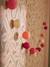 Light-Up Bauble Garland with Switch raspberry pink+rose+sage green 