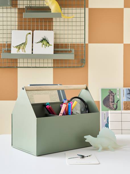 House Pencil Holder sage green 