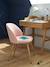 Child's chair in mottled fabric green+rose 