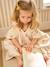 Customisable PETIT OURS baby bath poncho, with recycled cotton printed white 