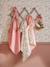 Pack of 3 muslin squares in cotton gauze ENCHANTED RABBIT set pink 