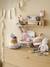 Suitcase with RETRO FLOWER soft toy yellow 