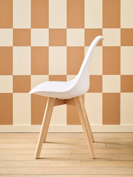Scandinavian Primary School Chair green+rose+white 