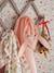 Pack of 3 muslin squares in cotton gauze ENCHANTED RABBIT set pink 