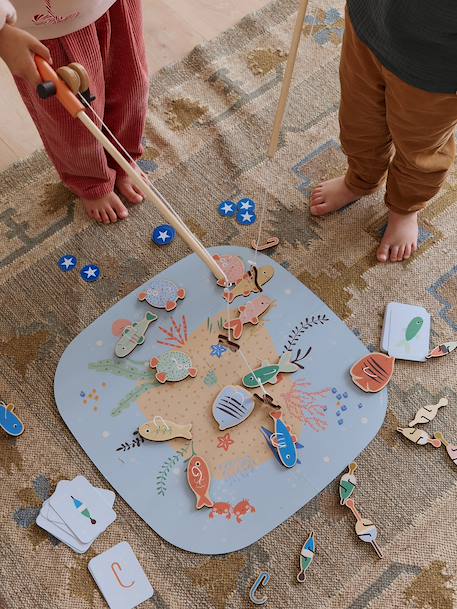 FSC® wooden fishing game blue 