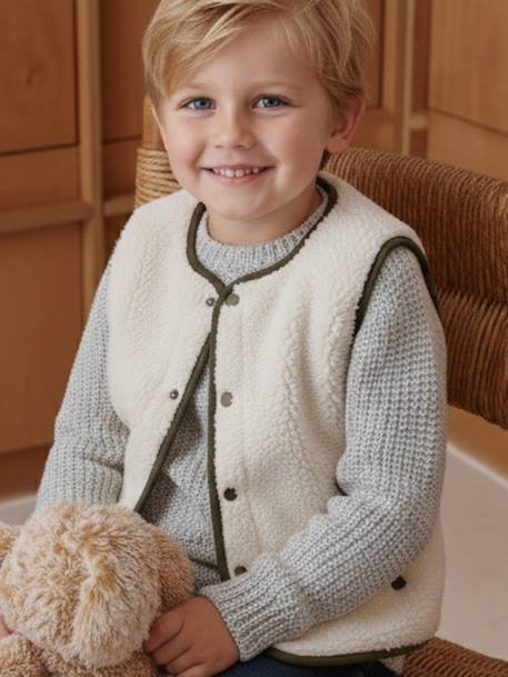 Child's reversible cardigan from the family capsule ecru 