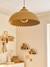 Hanging lampshade in metal with scalloped detail cinnamon 