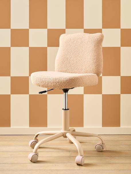 Bear Chair in Sherpa with Castors, for Children beige 
