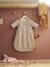 Customisable baby sleeping bag with detachable sleeves FLORA printed white 
