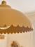 Hanging lampshade in metal with scalloped detail cinnamon 
