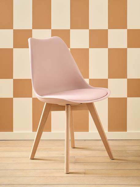 Scandinavian Primary School Chair green+rose+white 