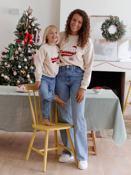 Christmas family capsule women's sweatshirt vanilla 