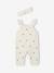 Newborn set with girl's dungaree and band for head accessories for hair ecru 