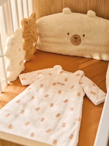 Cot bumper/ Playpen bumper cushions, LITTLE BEAR vanilla 
