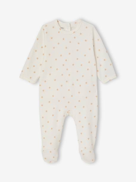 Pack of 3 Organic Cotton Sleepsuits for Babies beige+ecru+sage green 