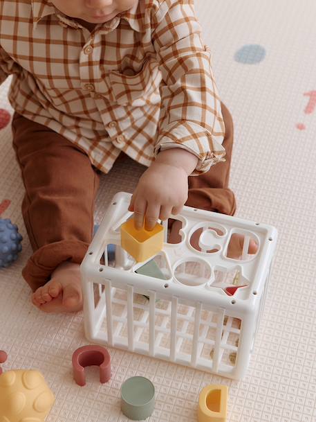 Shape sorter with elastic bands white 