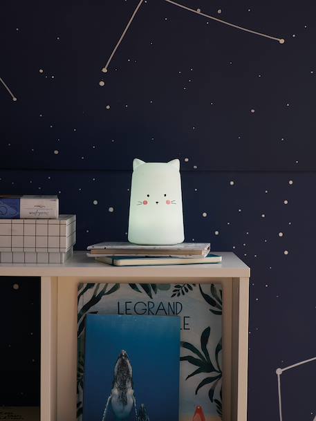 Cat night light white 